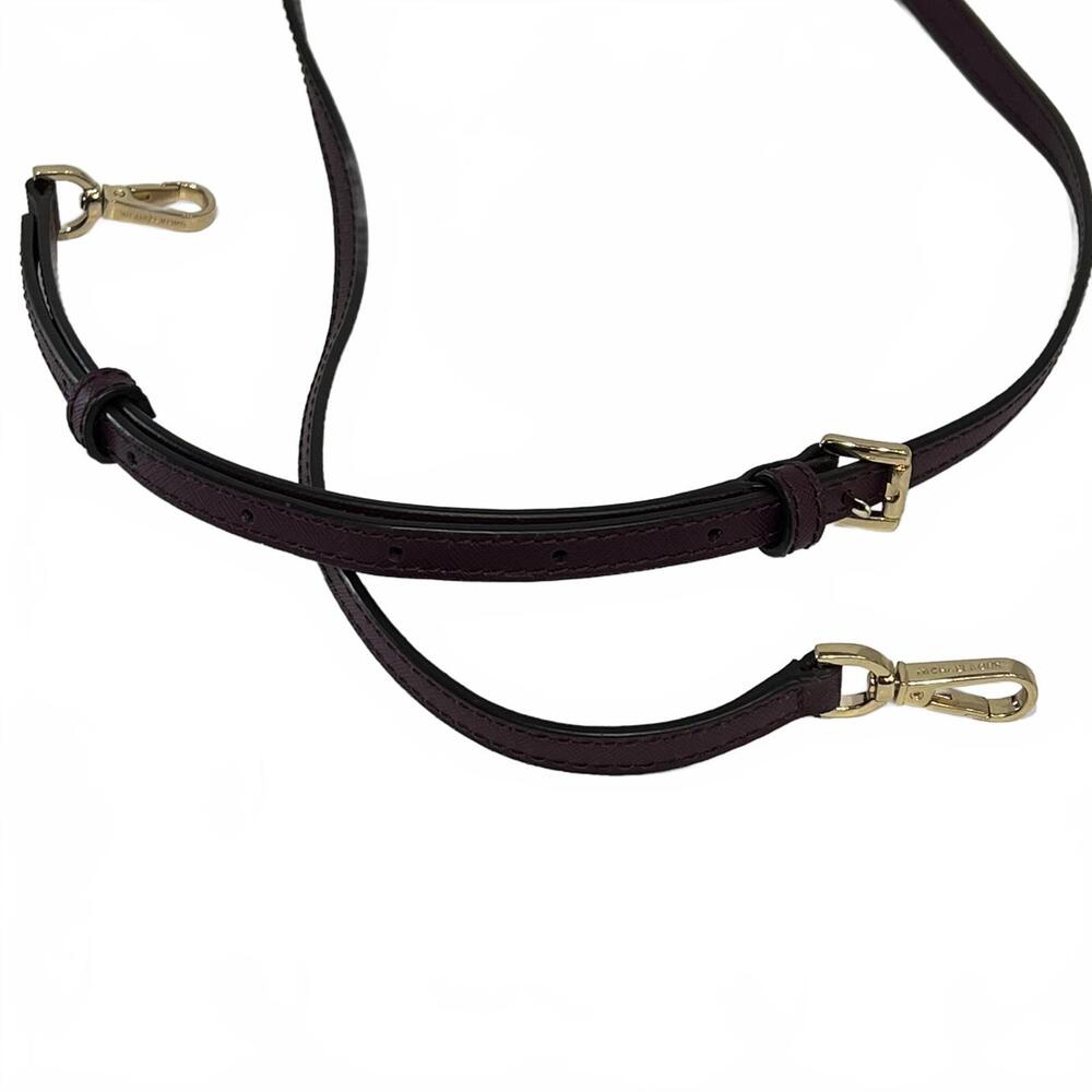 Michael Kors Handbag Purse Adjustable Strap Burgandy Plum Gold Hardware - Picture 3 of 6